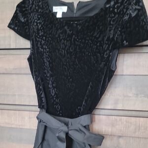 New York & Company Black Velvet Mini Dress